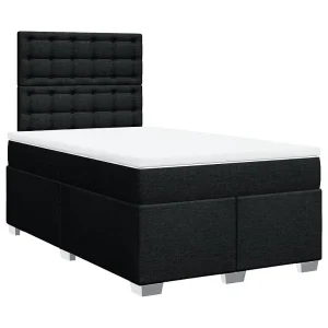 Boxspring met matras stof zwart 120×200 cm Boxspring met matras stof zwart 120×200 cm