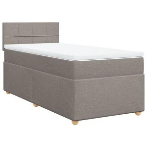 Boxspring met matras stof taupe 100×200 cm Boxspring met matras stof taupe 100×200 cm
