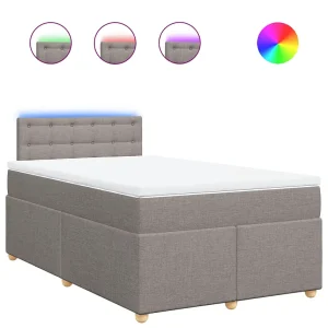 Boxspring met matras stof taupe 120×200 cm Boxspring met matras stof taupe 120×200 cm