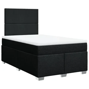 Boxspring met matras stof zwart 120×200 cm Boxspring met matras stof zwart 120×200 cm