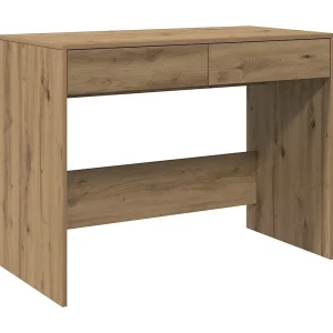 Bureau 101x50x76,5 cm bewerkt hout artisanaal eikenkleur Bureau 101x50x76,5 cm bewerkt hout artisanaal eikenkleur