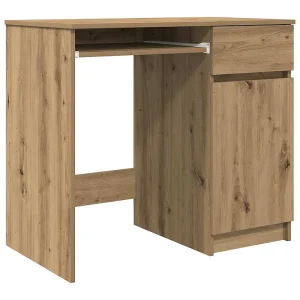 Bureau ambachtelijk 86x49x76 cm spaanplaat eikenkleurig Bureau ambachtelijk 86x49x76 cm spaanplaat eikenkleurig