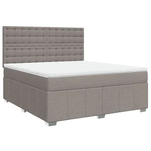 Boxspring met matras stof taupe 180×200 cm Boxspring met matras stof taupe 180×200 cm