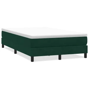 Boxspring zonder matras fluweel donkergroen 120×220 cm