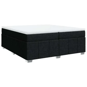 Boxspring met matras stof zwart 200×200 cm Boxspring met matras stof zwart 200×200 cm