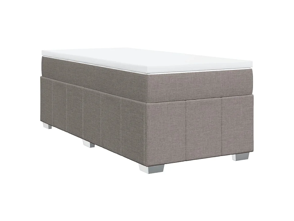 Boxspring met matras stof taupe 80x200 cm