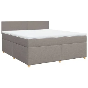Boxspring met matras stof taupe 180×200 cm Boxspring met matras stof taupe 180×200 cm