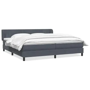 Boxspringbed met matrassen 180×220 cm fluweel donkergrijs Boxspringbed met matrassen 180×220 cm fluweel donkergrijs
