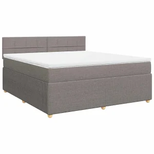 Boxspring met matras stof taupe 180×200 cm Boxspring met matras stof taupe 180×200 cm