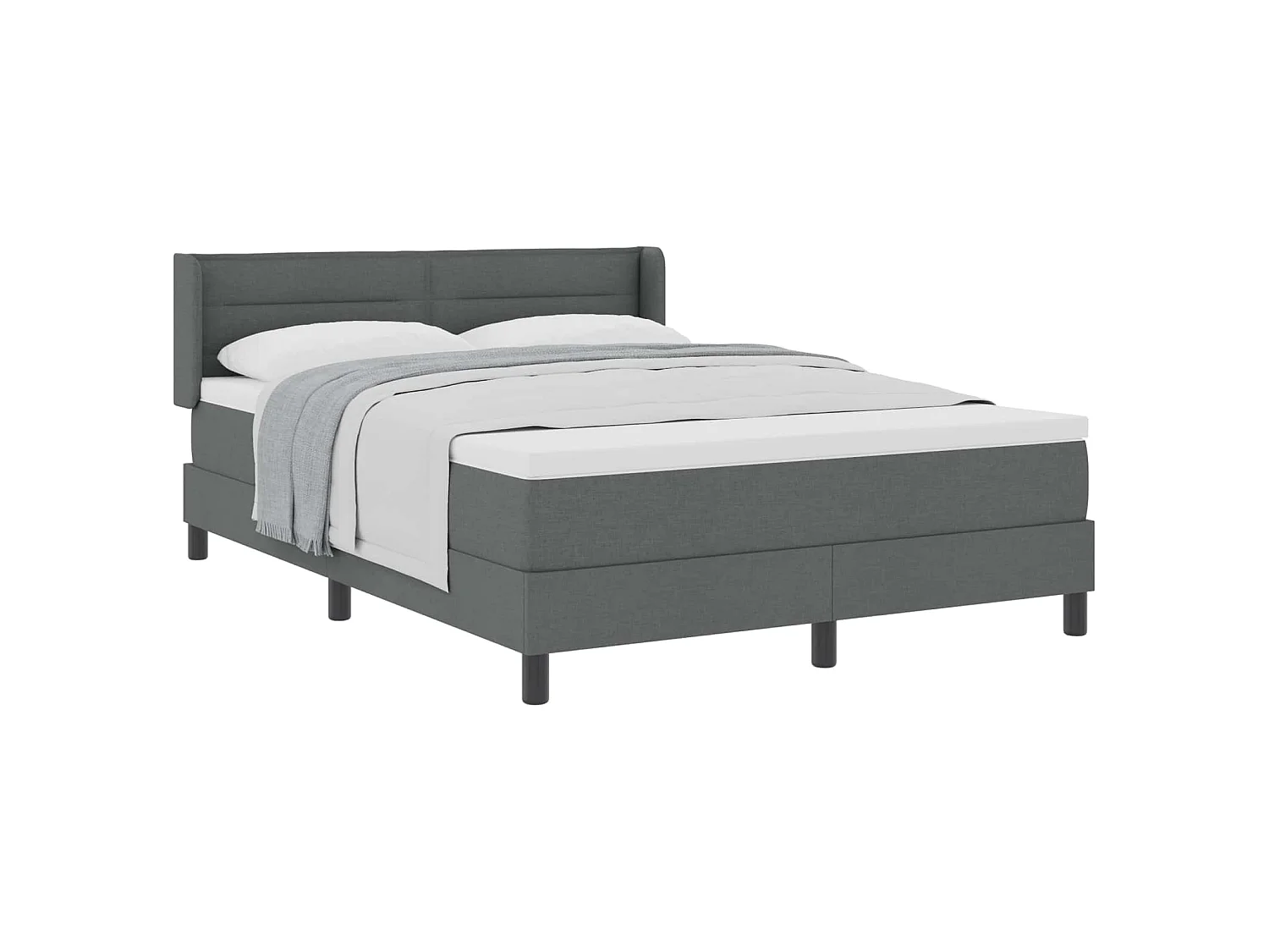 Boxspringbed met matras met matras Donkergrijs 140 x 200 cm