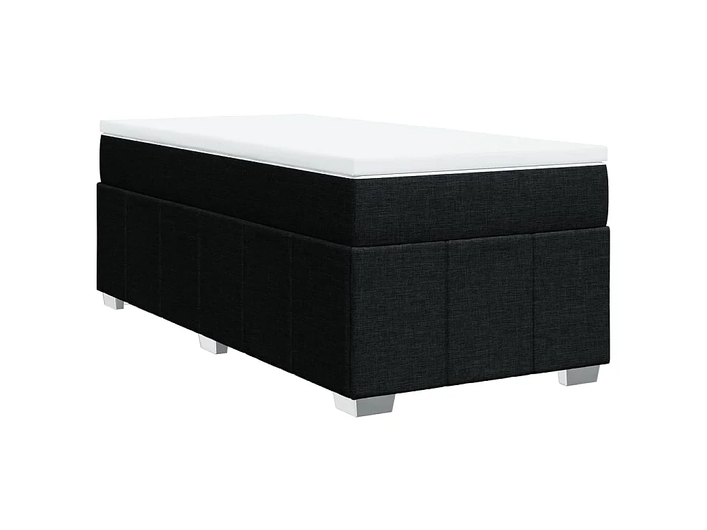 Boxspring met matras stof zwart 80x200 cm
