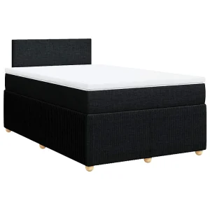 Boxspring met matras stof zwart 120×190 cm Boxspring met matras stof zwart 120×190 cm