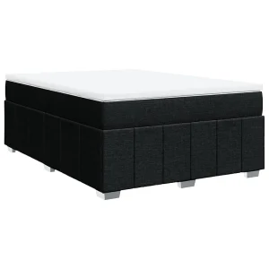Boxspring met matras stof zwart 140×200 cm Boxspring met matras stof zwart 140×200 cm