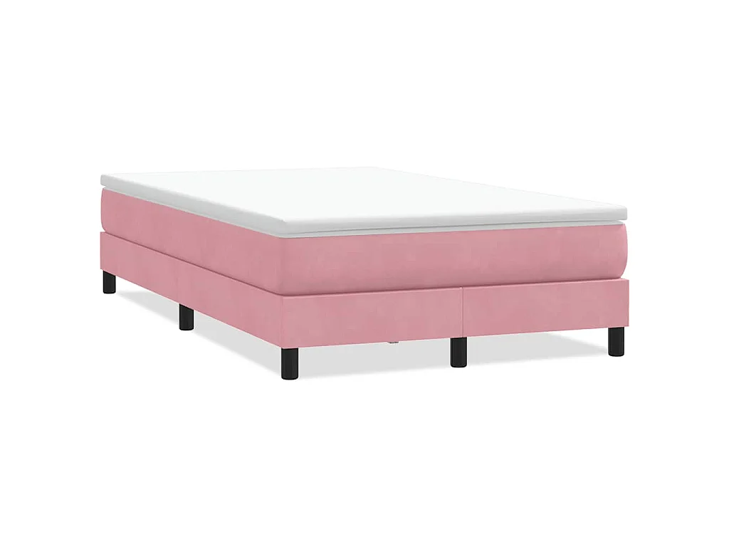 Boxspring zonder matras fluweel roze 120x220 cm