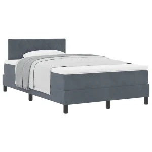 Boxspringbed met Matras Donkergrijs 120 x 200 cm Stof Boxspringbed met Matras Donkergrijs 120 x 200 cm Stof