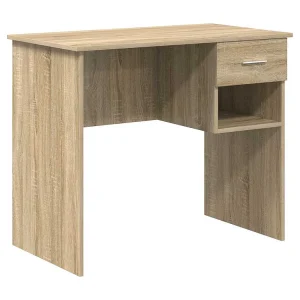 Bureau met lade Sonoma Eiken 90 x 49 x 75 cm Bewerkt hout Bureau met lade Sonoma Eiken 90 x 49 x 75 cm Bewerkt hout