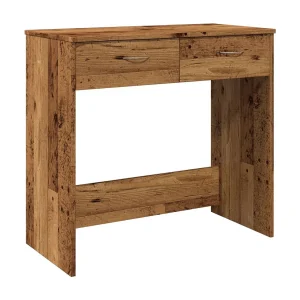 Bureau 80x40x75 cm bewerkt hout oud houtkleurig Bureau 80x40x75 cm bewerkt hout oud houtkleurig