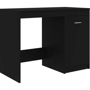 Bureau 100x50x76 cm bewerkt hout zwart Bureau 100x50x76 cm bewerkt hout zwart
