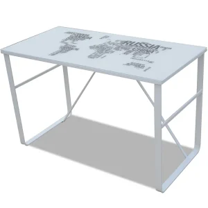 Bureau met wereldkaart opdruk (rechthoekig) Bureau met wereldkaart opdruk (rechthoekig)