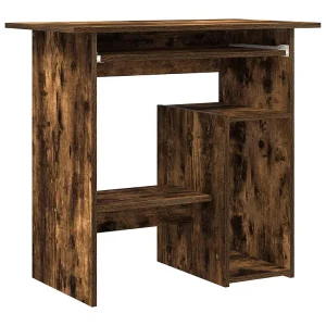 Bureau 80x45x74 cm bewerkt hout gerookt eikenkleurig Bureau 80x45x74 cm bewerkt hout gerookt eikenkleurig