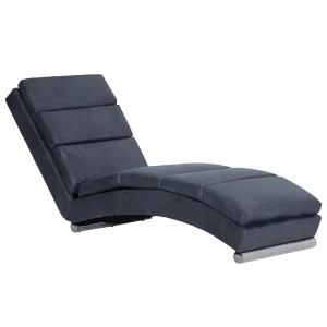 Chaise longue kunstsuède grijs Chaise longue kunstsuède grijs