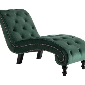 Chaise longue fluweel groen Chaise longue fluweel groen
