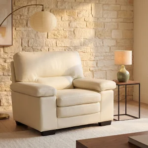 Buffellederen fauteuil ivoorkleur MIMAS II – Koop nu eenvoudig en goedkoop online Buffellederen fauteuil ivoorkleur MIMAS II – Koop nu eenvoudig en goedkoop online