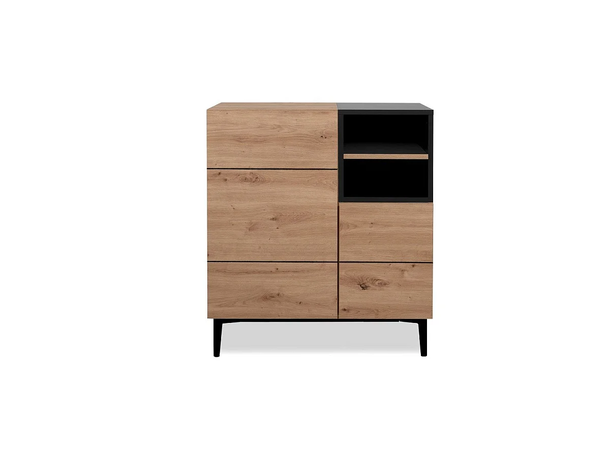 Buffet Hoog 2 Deuren 2 Nissen L80 cm - Nola