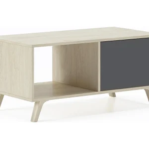 Central Low Table, Windmodel, 91,5x50x45cm, Woonkamer, hal, kantoor, Eik en grijs, Moderne stijl Central Low Table, Windmodel, 91,5x50x45cm, Woonkamer, hal, kantoor, Eik en grijs, Moderne stijl