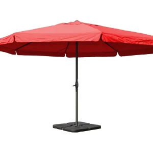 Carpi Pro parasol Ø5m, bordeaux met voet Carpi Pro parasol Ø5m, bordeaux met voet