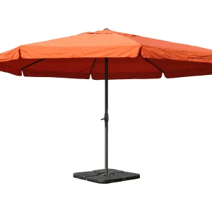 Carpi Pro parasol Ø5m, terracotta met voet Carpi Pro parasol Ø5m, terracotta met voet
