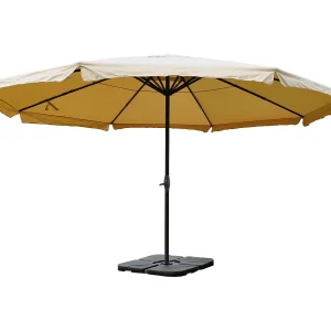 Carpi Pro parasol Ø5m, crème met standaard Carpi Pro parasol Ø5m, crème met standaard