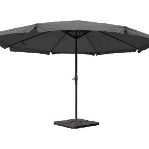 Carpi Pro parasol Ø5m, antraciet met standaard Carpi Pro parasol Ø5m, antraciet met standaard
