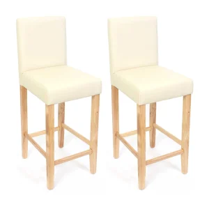 Cesena barkruk (set van 2), crème, lichtgekleurde poten Cesena barkruk (set van 2), crème, lichtgekleurde poten