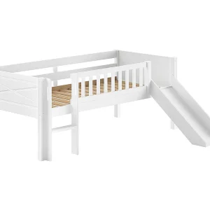 Cama Vipack Scott Meia Altura Escorrega Base PETITS-MEUBLES Branco (90×200) Cama Vipack Scott Meia Altura Escorrega Base PETITS-MEUBLES Branco (90×200)