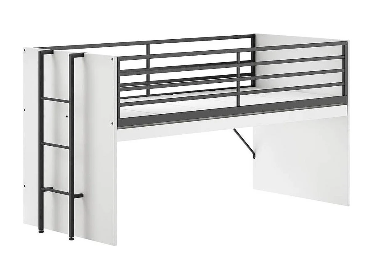 Cama Meia Altura Base Ripas Vipack PETITS-MEUBLES Branco (90x200)