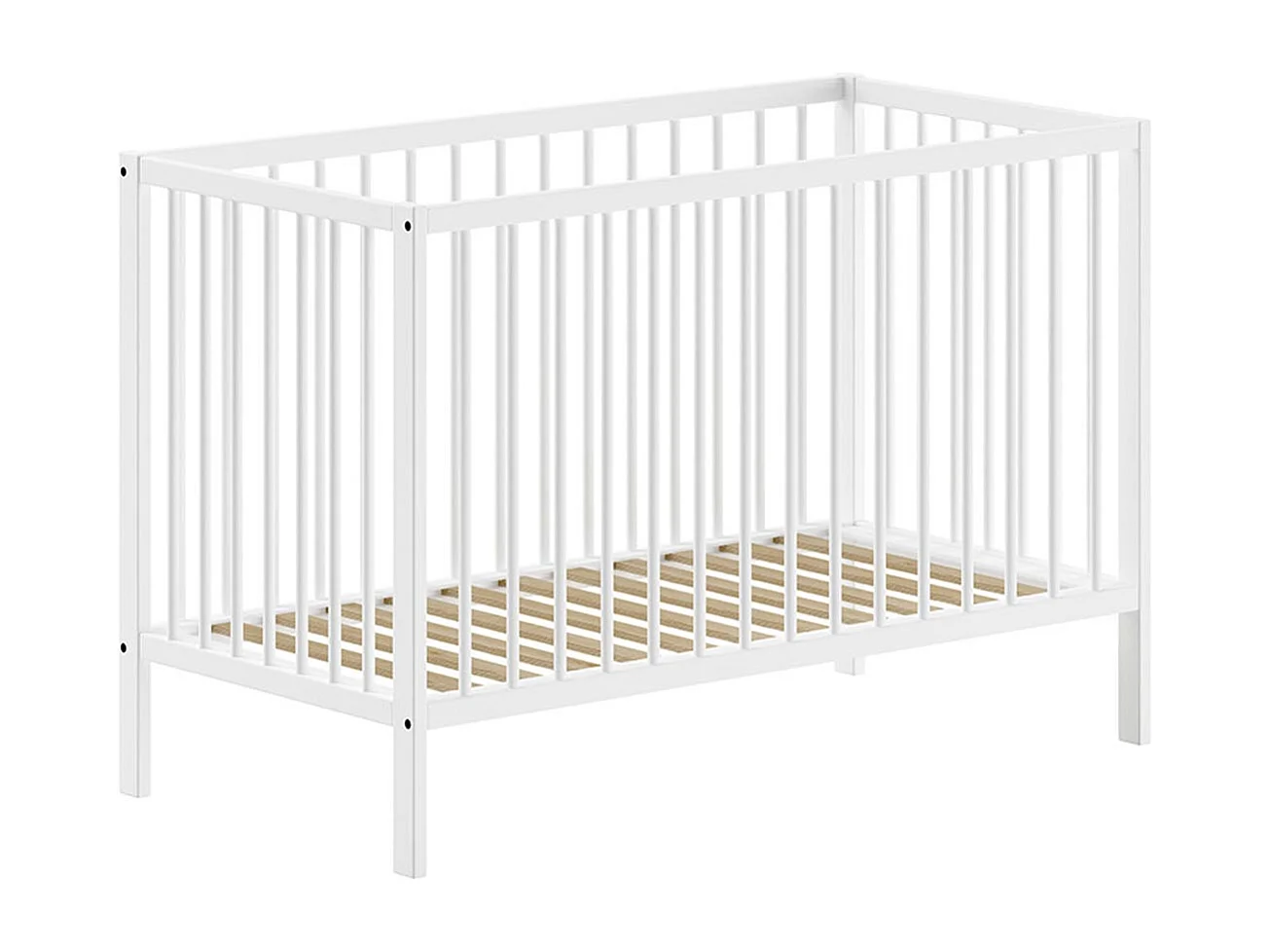Cama de Bebé Vipack Meryl 60X120 Incluindo Base de Ripas Branco PETITS-MEUBLES