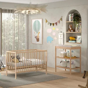 Cama de Bebé Vipack Meryl Wood 60X120 e Muda-Fraldas PETITS-MEUBLES
