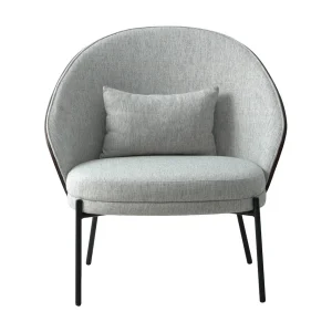 Canelas fauteuil lichtgrijs, donker bruin. Canelas fauteuil lichtgrijs, donker bruin.