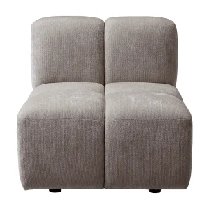 Fauteuil in getextureerde stof in taupe kleur CARLIVI Fauteuil in getextureerde stof in taupe kleur CARLIVI