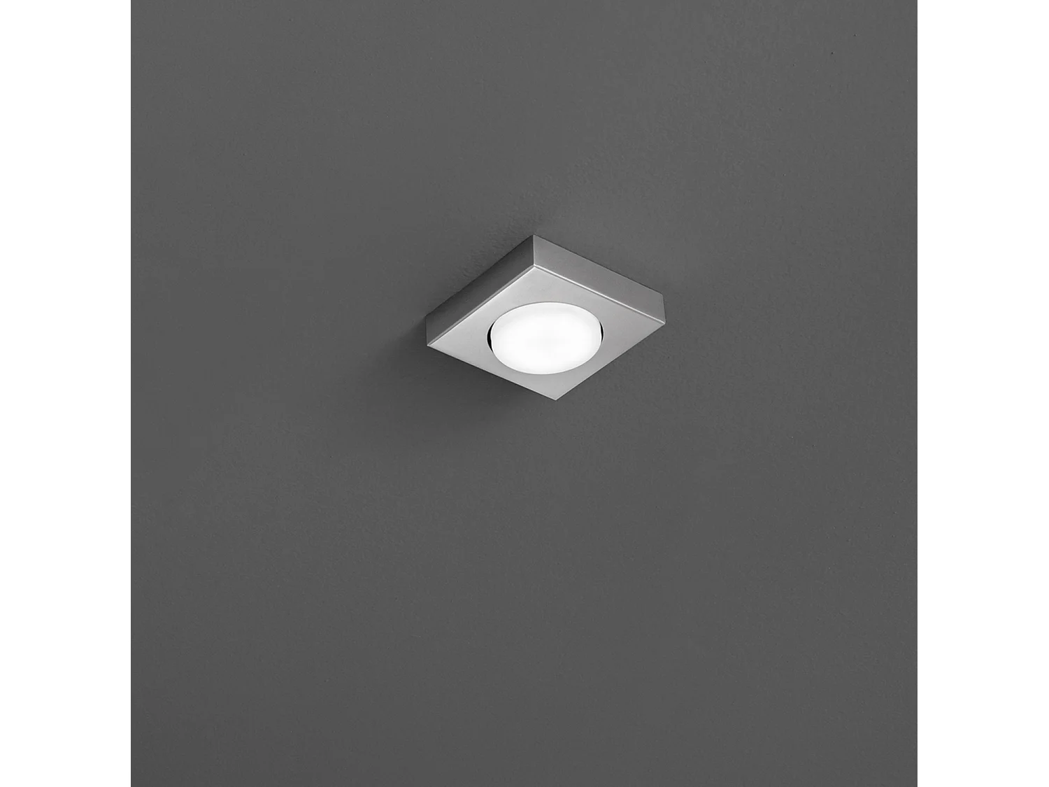 Button - GX53 LED plafondlamp max 15W, Vierkant 11,5x11,5 cm, Gelakt metaal, IP20 - Perenz - Aluminium