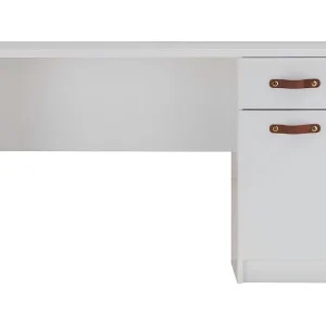 Bureau met lade en deur wit 78x125x59cm Bureau met lade en deur wit 78x125x59cm