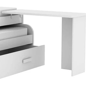 Bureau met steun spaanplaat wit 76,5x242x45cm Bureau met steun spaanplaat wit 76,5x242x45cm