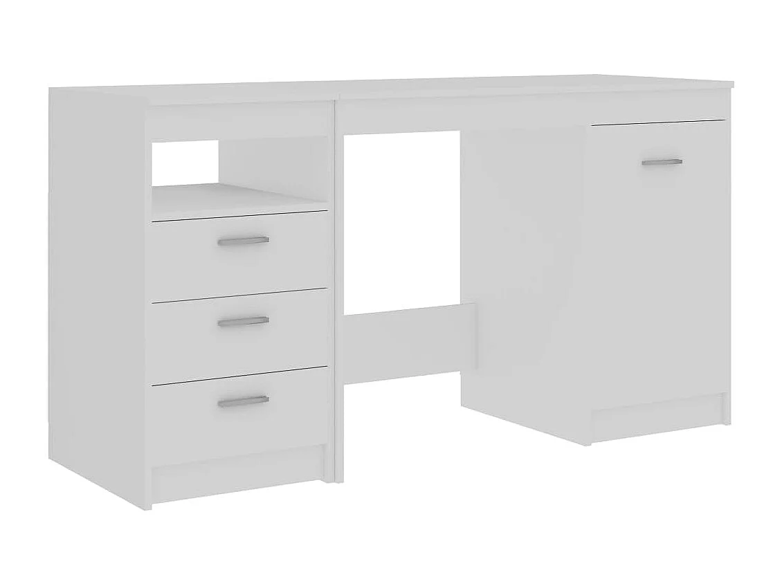 Bureau 140x50x76 cm bewerkt hout wit