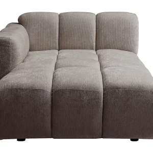 Linkse chaise longue in getextureerde stof in de kleur taupe CARLIVI Linkse chaise longue in getextureerde stof in de kleur taupe CARLIVI