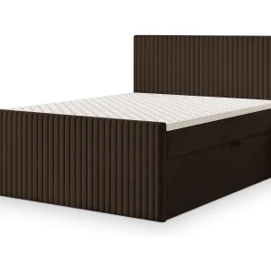 Boxspringbed TERVAN 160×200 cm Set met hoofdbord, bedbodem en matras, Bruin Boxspringbed TERVAN 160×200 cm Set met hoofdbord, bedbodem en matras, Bruin