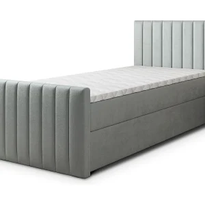 Boxspringbed ARION 100×200 cm Set met hoofdbord, bedbodem en matras, Lichtgrijs