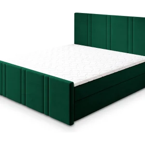 Boxspringbed COMOZA 180×200 cm Set met hoofdbord, bedbodem en matras, Dennengroen Boxspringbed COMOZA 180×200 cm Set met hoofdbord, bedbodem en matras, Dennengroen