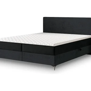 Boxspringbed TORREL 160×200 cm Set met hoofdbord, bedbodem en matras, Zwart Boxspringbed TORREL 160×200 cm Set met hoofdbord, bedbodem en matras, Zwart