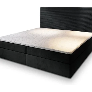 Boxspringbed GIARRO 160×200 cm Set met hoofdbord, bedbodem en matras, Zwart Boxspringbed GIARRO 160×200 cm Set met hoofdbord, bedbodem en matras, Zwart